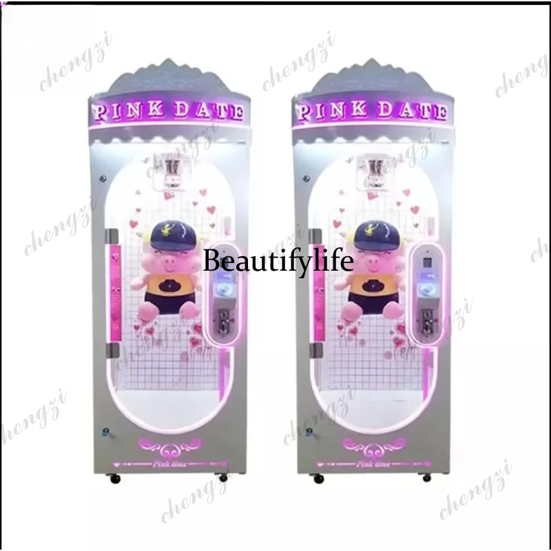 Arcade Game Coin - A81 Indoor Pink Date Doll Aluminium-Schienen-Scherenautomat