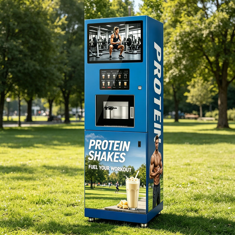 Popcorn Vending Machine - Protein-Smoothie-Verkaufsautomat Selbstbedienungs-Frischgetränkespender mit Digitaler Zahlung für
