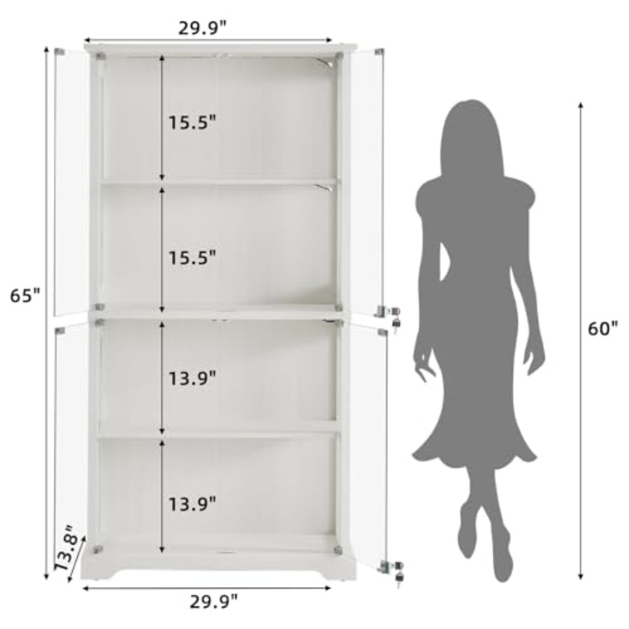 Farmhaus-Glasvitrine mit Schlo – Glass Cabinet Display Bewertung und Preis