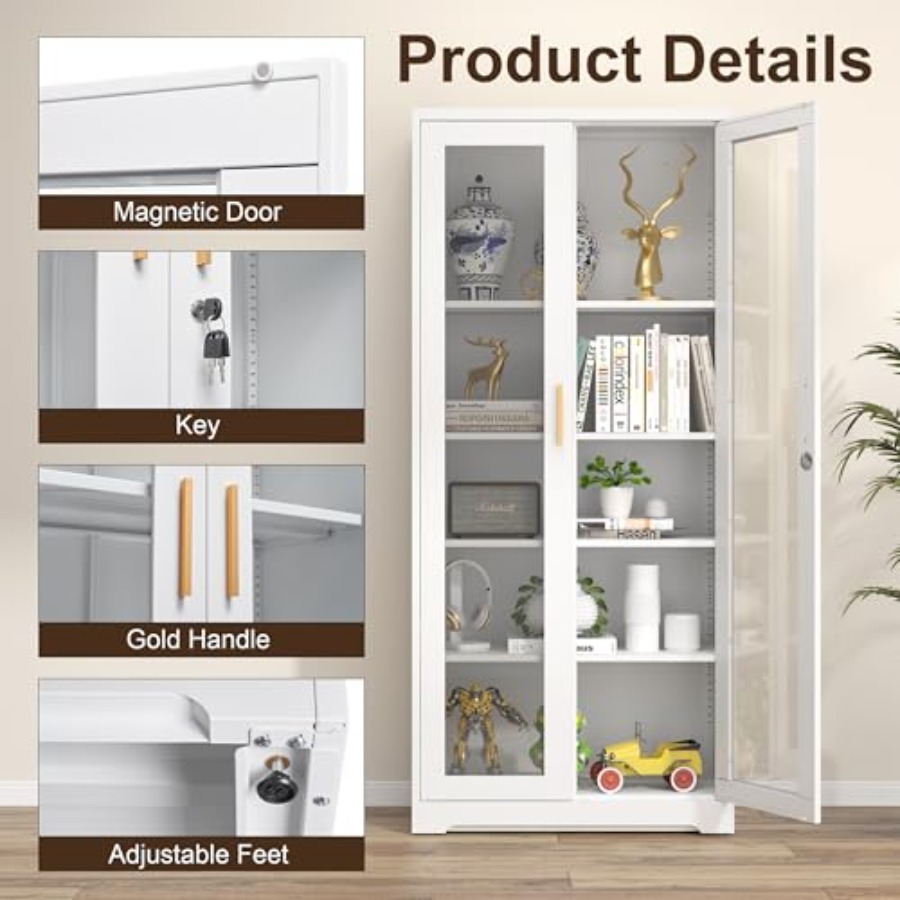 Vitrine für Sammlerstücke mit  – Glass Cabinet Display Bewertung und Preis
