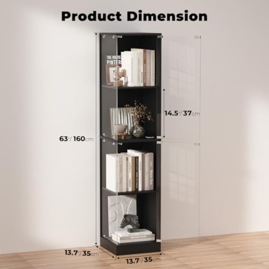 Eckvitrine mit Glastüren, MDF- – Glass Cabinet Display Bewertung und Preis
