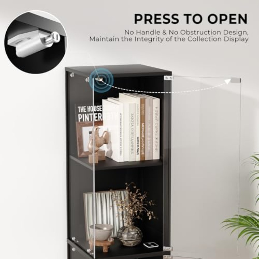 Eckvitrine mit Glastüren, MDF- – Glass Cabinet Display Bewertung und Preis