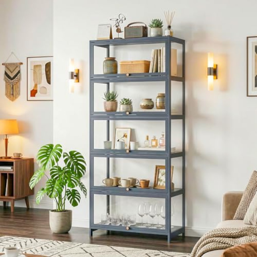 5-stufiger Vitrinenschrank mit – Glass Cabinet Display Bewertung und Preis