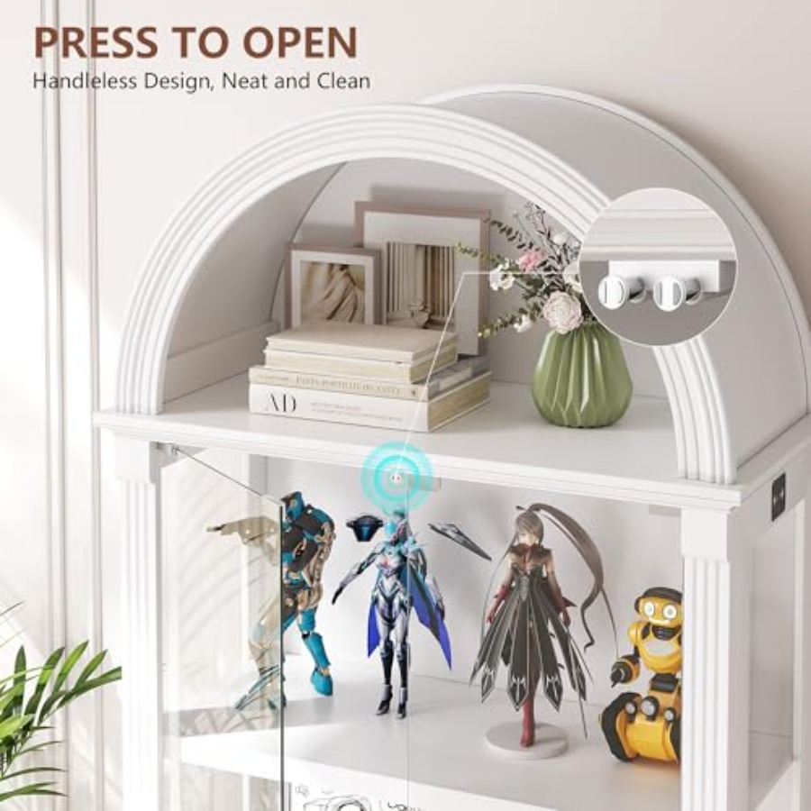 Gewölbte Vitrine für das Wohnz – Glass Cabinet Display Bewertung und Preis