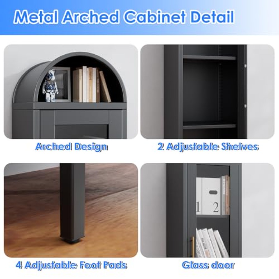 Schmaler Metall-Vitrinenschran – Glass Cabinet Display Bewertung und Preis