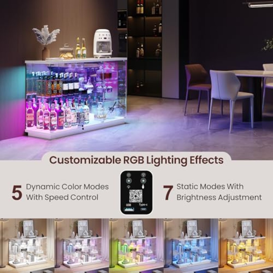 RGB-Glasvitrine mit Schloss fü – Glass Cabinet Display Bewertung und Preis
